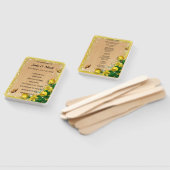 Éventail Programme de papillons floraux jaunes en bois rust (Non-assemblé)