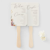 Éventail Programme de réception de la cérémonie des Fleurs  (Devant et derrière)