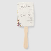 Éventail Programme de réception de la cérémonie des Fleurs  (Devant)