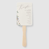 Éventail Programme de réception de la cérémonie des Fleurs  (Dos)