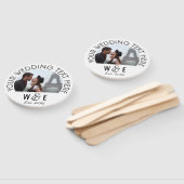 Éventail Programme de texte décoratif moderne personnalisé  (Non-assemblé)