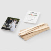 Éventail Programme de ventilateur de mariage avec photo per (Non-assemblé)