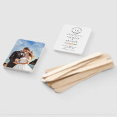 Éventail Programme de ventilateur de mariage avec photos pe (Non-assemblé)