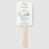 Éventail Programme de ventilateur de mariage de verdure flo (Devant)