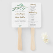 Éventail Programme de ventilateur de mariage de verdure rus (Devant et derrière)