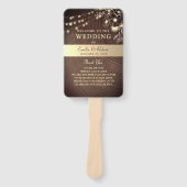 Éventail Programme de ventilateur de Mariage Rustic String (Devant)