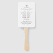 Éventail Programme de ventilateur de Mariage Tropical Palm  (Dos)