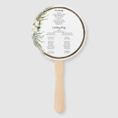 Éventail Programme de ventilateur Mariage de couronne de Bo (Dos)