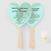 Éventail Programme de ventilateur Mariage en forme de coeur