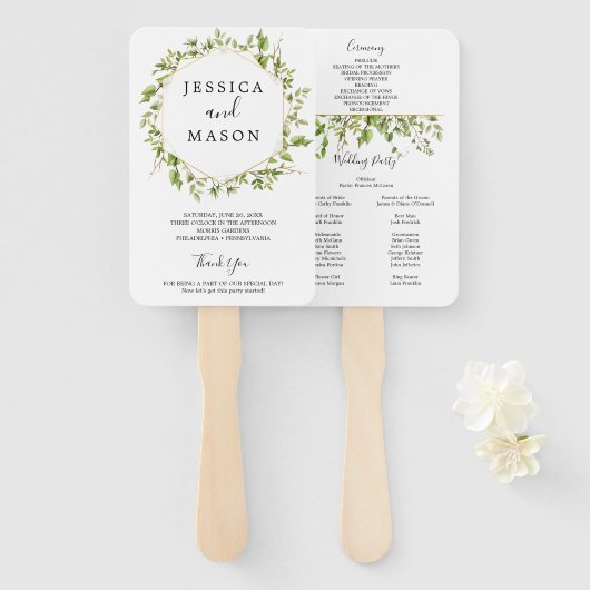 Éventail Programme de ventilateur Mariage pour les forêts v (Devant et derrière)