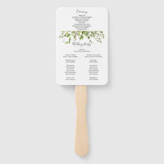 Éventail Programme de ventilateur Mariage pour les forêts v (Dos)