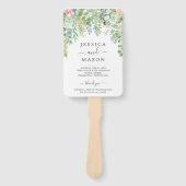 Éventail Programme de Ventilateurs Mariages de verdure douc (Devant)