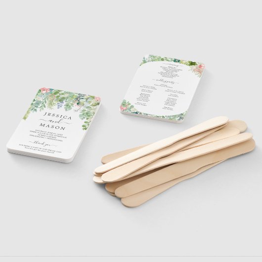 Éventail Programme de Ventilateurs Mariages de verdure douc (Non-assemblé)