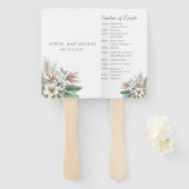 Éventail Programme d'Élégance Tropicale Aquarelle (Devant et derrière)