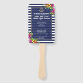 Éventail Programme des rayures bleues de la marine de Luau (Devant)