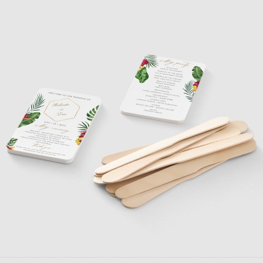 Éventail Programme des ventilateurs Mariages tropicaux (Non-assemblé)