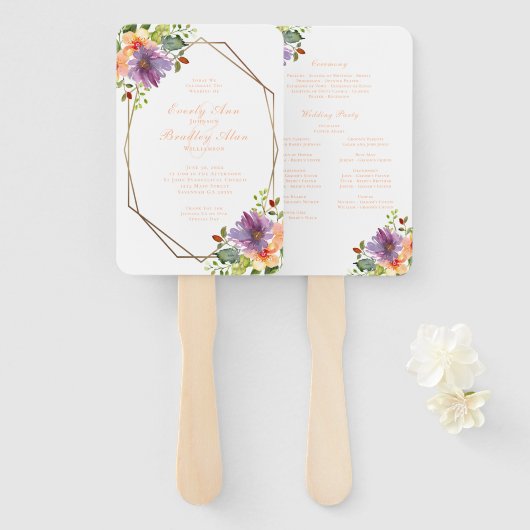 Éventail Programme d'octogone de pêche végétale de l'aquare (Devant et derrière)