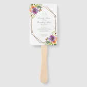 Éventail Programme d'octogone floral violet Peach (Devant)