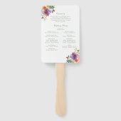 Éventail Programme d'octogone floral violet Peach (Dos)