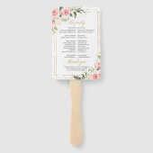 Éventail Programme d'or à l'eucalyptus de rose rousse rusti (Dos)