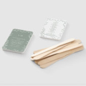 Éventail Programme Élégant de mariage Monogramme Sage Feuil (Non-assemblé)