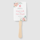 Éventail Programme et calendrier de mariage Peony Double Ha (Devant)