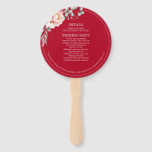Éventail Programme et calendrier de mariage Peony Double Ha (Dos)