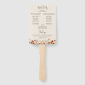 Éventail Programme Floral de Terracotta Automne Doré (Dos)