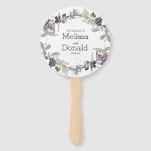 Éventail Programme Floral Fleur sauvage de lavande d'aquare (Devant)