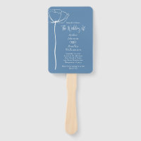 Programme floral minimal bleu blanc traditionnel
