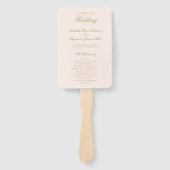 Éventail Programme Formel de Mariage Blanc Traditionnel (Devant)