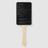 Éventail Programme funéraire moderne de célébration de la v (Dos)