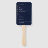 Éventail Programme Funéraire Moderne de Célébration de la V (Dos)