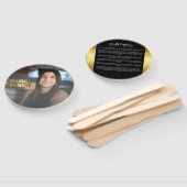 Éventail Programme funéraire moderne Gold et Black Bold Pho (Non-assemblé)