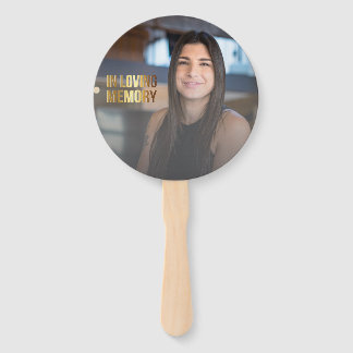 Éventail Programme funéraire moderne Gold et Black Bold Pho