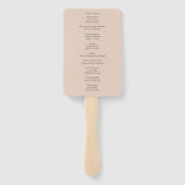 Éventail Programme funéraire Ocean Sunset (Dos)