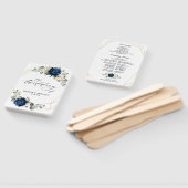 Éventail Programme géométrique de la Marine Gold White Cham (Non-assemblé)