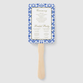 Éventail Programme italien de ventilateur à main bleue (Dos)