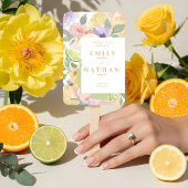 Éventail Programme Mariage d'aquarelle pour les fruits et l