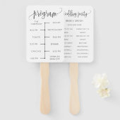 Éventail Programme minimal de ventilateur Mariage (Devant et derrière)