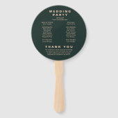 Éventail Programme moderne Boho Earth Tone Circle de mariag (Dos)