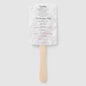 Éventail Programme moderne de marbre rose et gris (Dos)