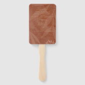 Éventail Programme Moderne de Mariage d'AUTOMNE en Terre Cu (Dos)