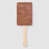 Éventail Programme Moderne de Mariage d'AUTOMNE en Terre Cu (Devant)