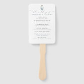 Éventail Programme moderne de mariage de photos de coquilla (Devant)