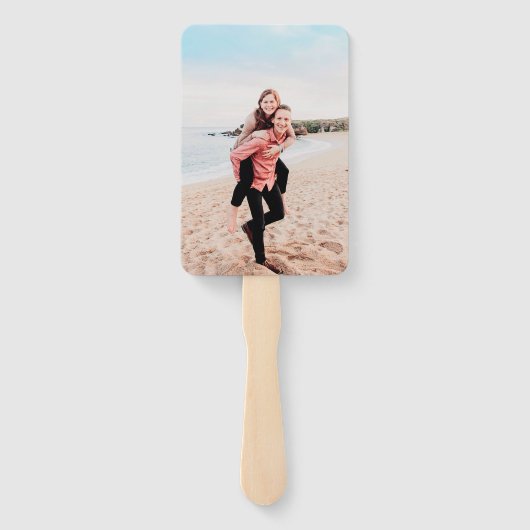 Éventail Programme moderne de mariage de photos de coquilla (Dos)