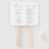 Éventail Programme moderne de mariage élégant (Devant et derrière)