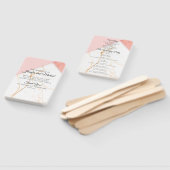 Éventail Programme moderne de mariage en marbre rose et or (Non-assemblé)