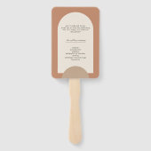 Éventail Programme moderne de mariage géométrique Boho Arch (Dos)