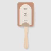 Éventail Programme moderne de mariage géométrique Boho Arch (Devant)